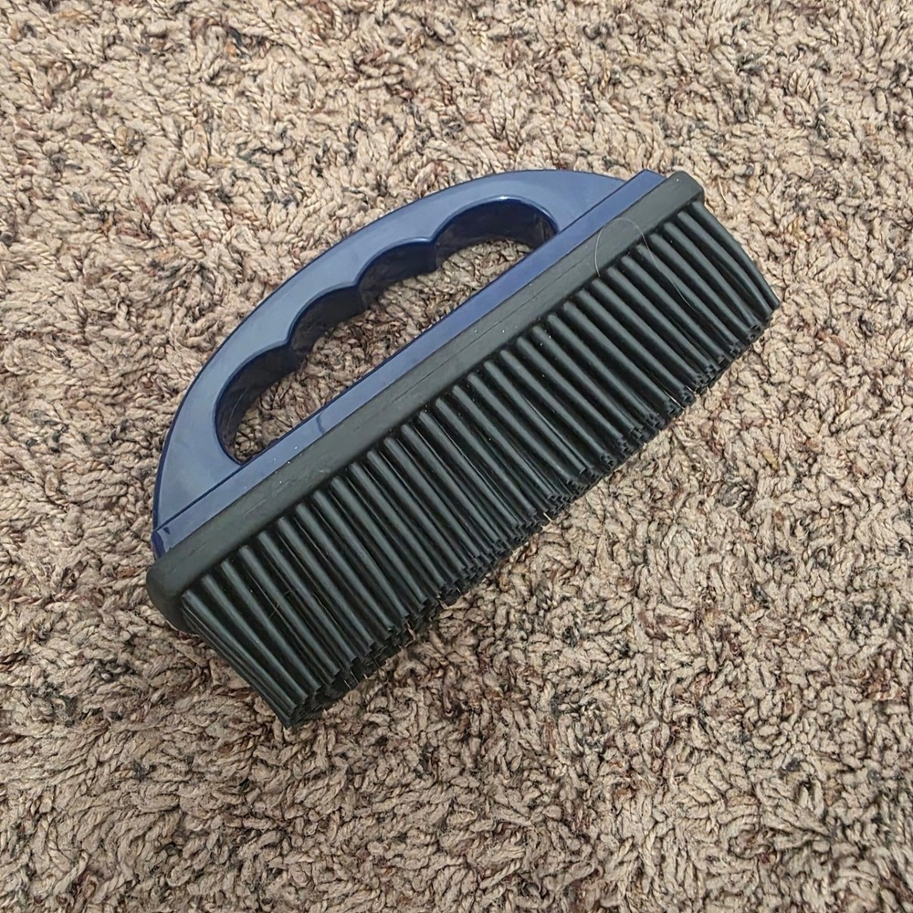 Norwex Rubber Hand Brush Ergonomic Pet Hair Microfiber Cleaner Tool Blue
